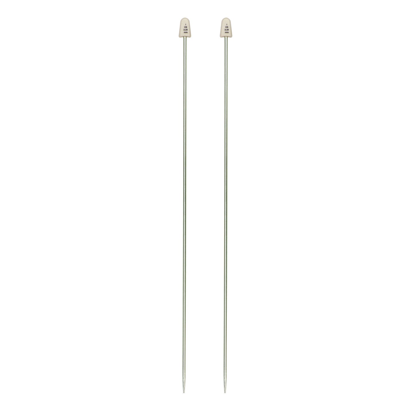 SB Silvalume 10" Single Point Knitting Needles