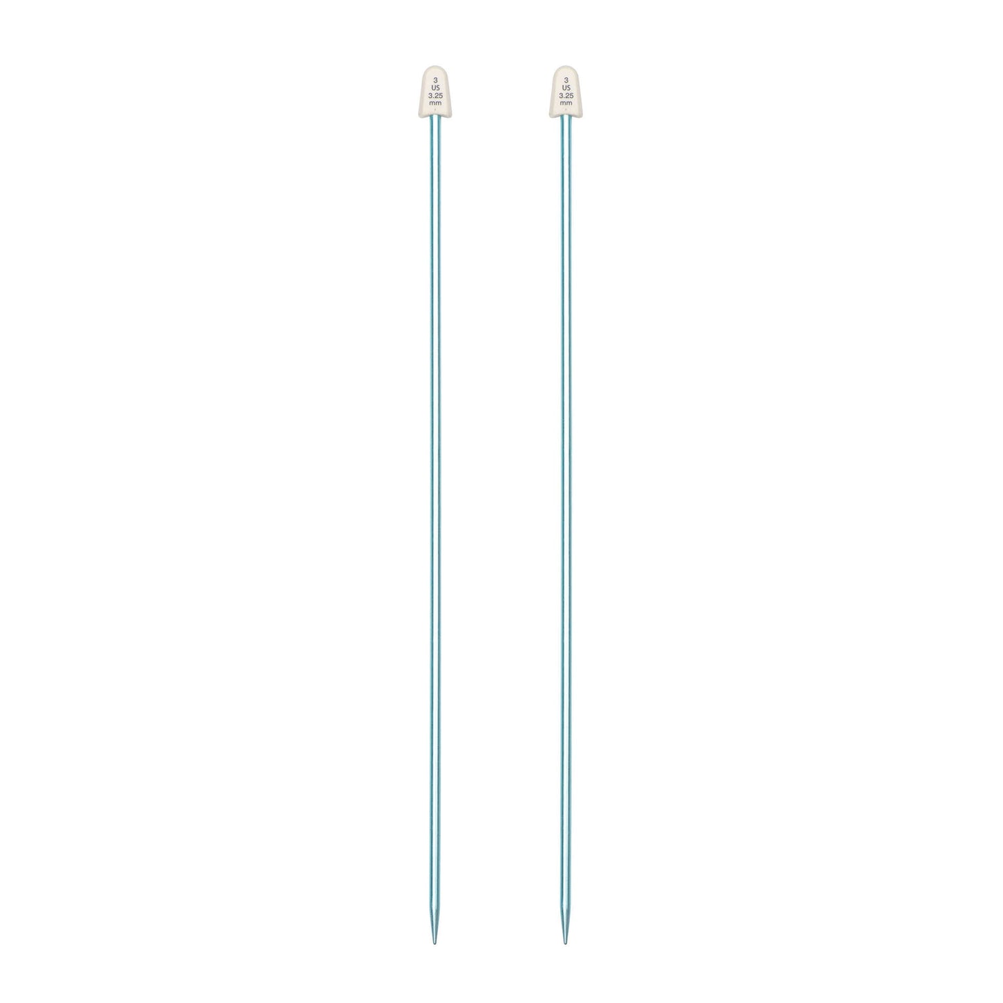 SB Silvalume 10" Single Point Knitting Needles