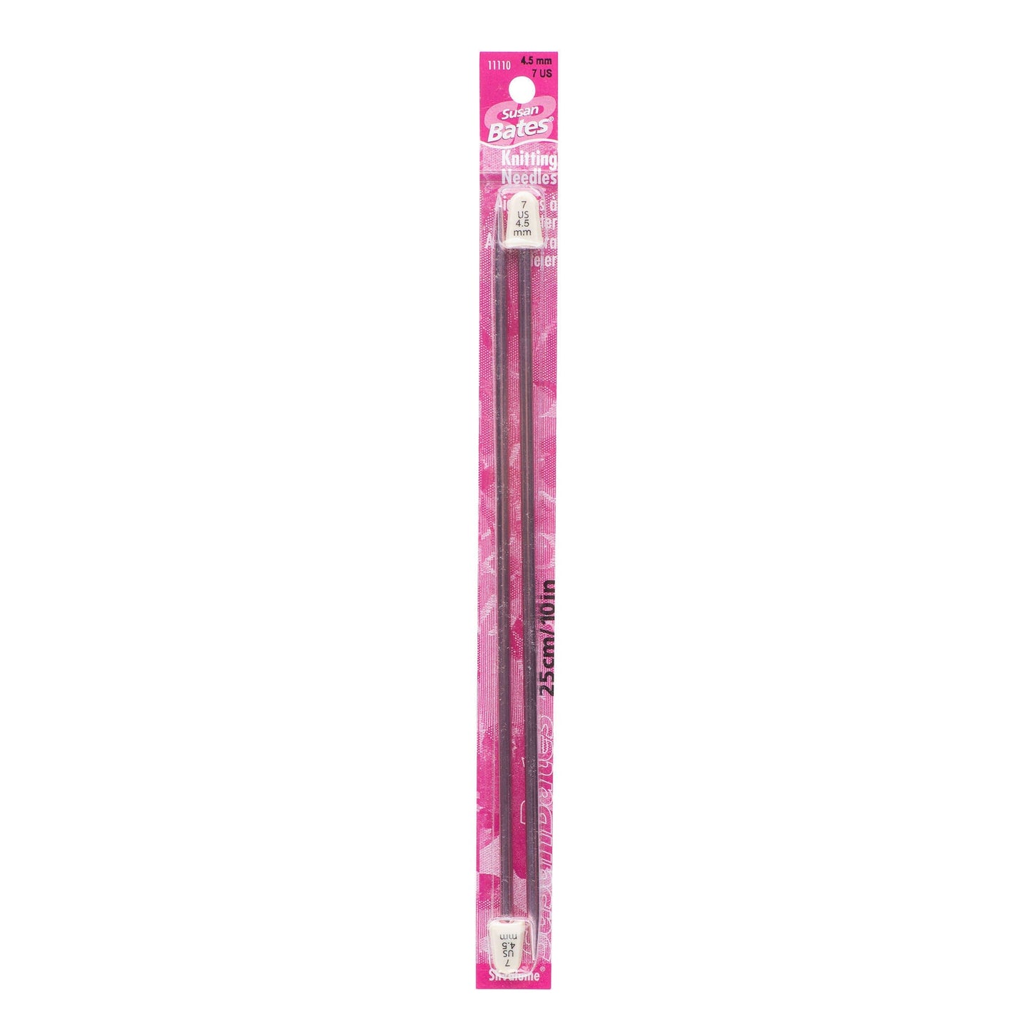SB Silvalume 10" Single Point Knitting Needles