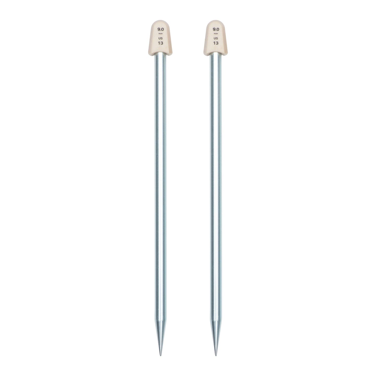 SB Silvalume 10" Single Point Knitting Needles