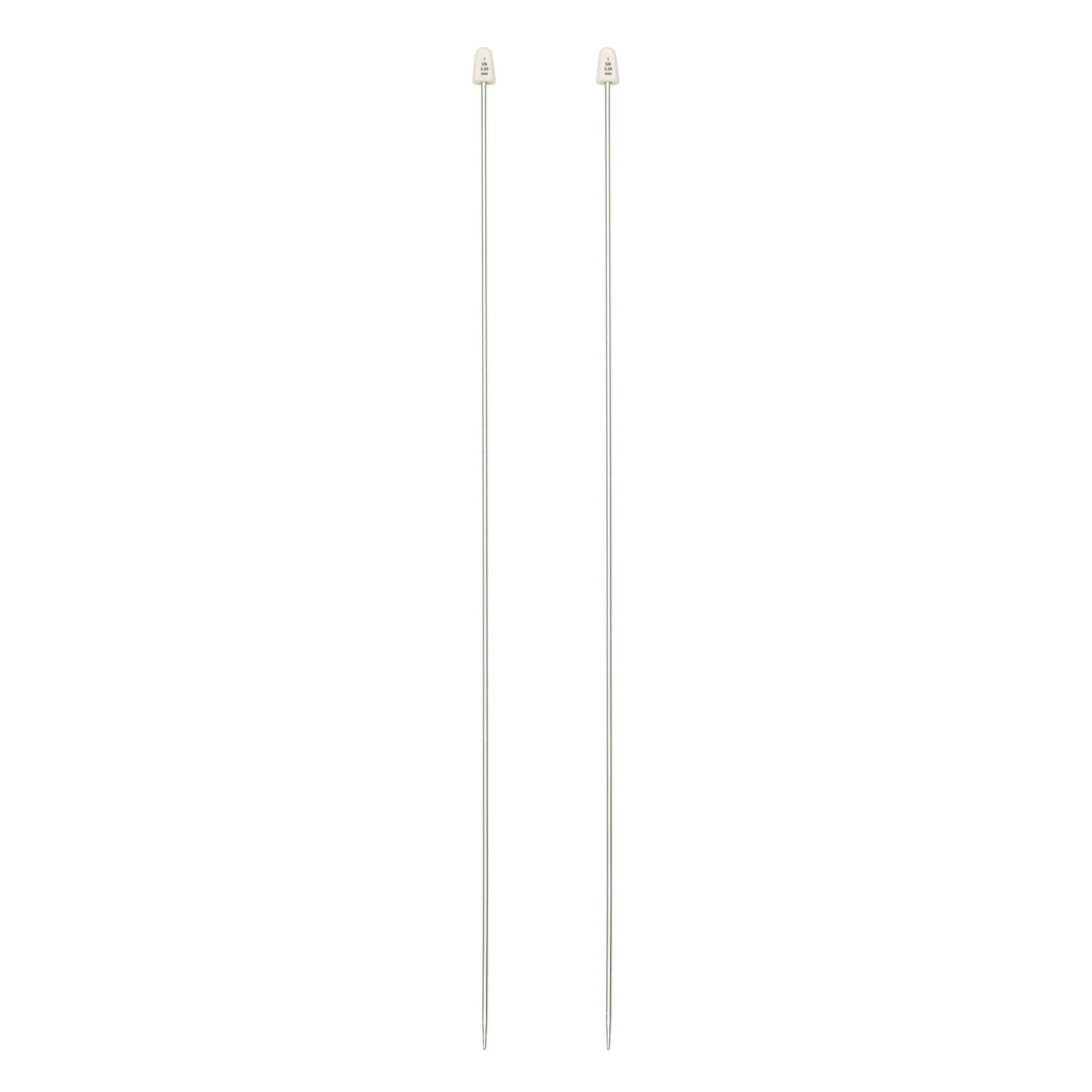 SB Silvalume 14" Single Point Knitting Needles