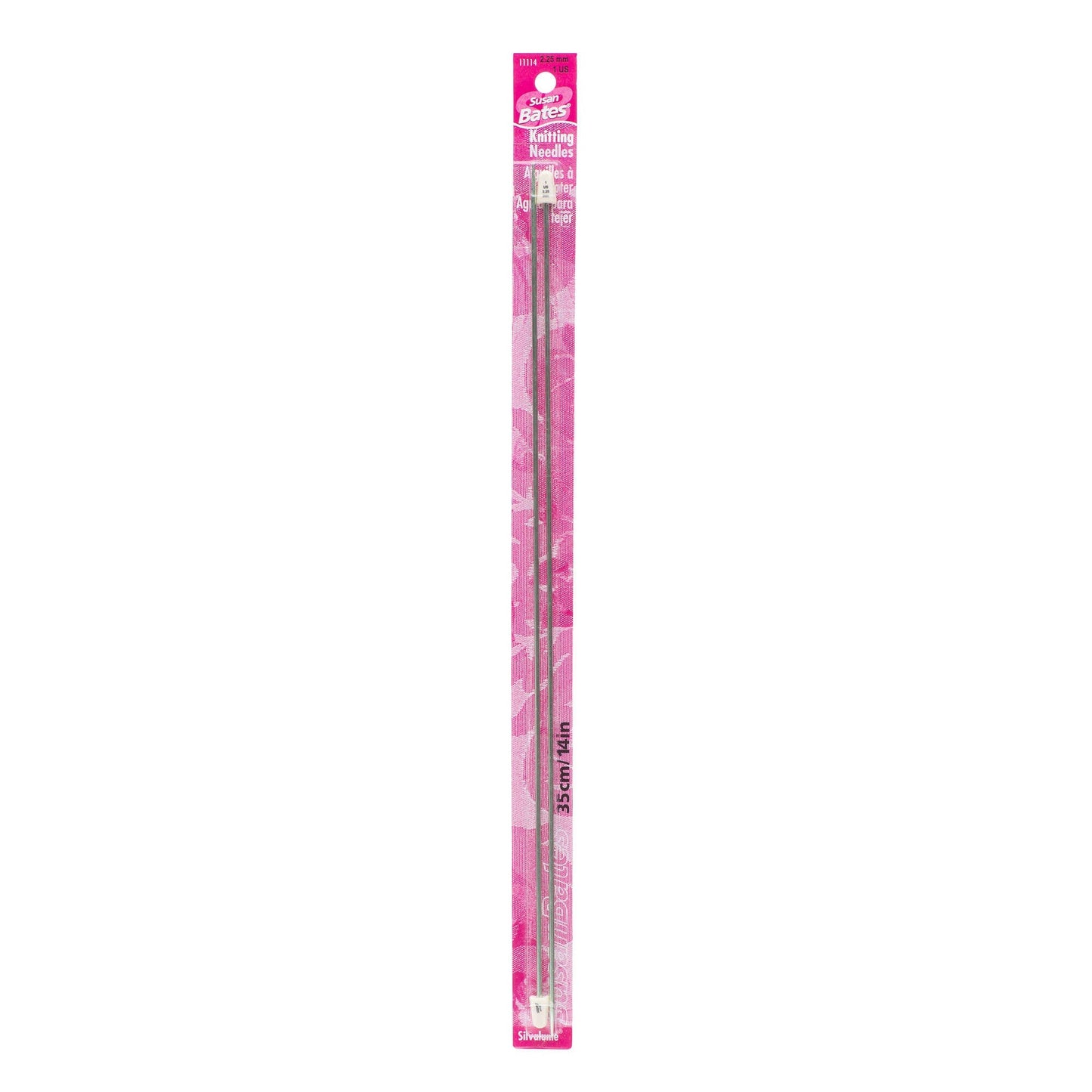 SB Silvalume 14" Single Point Knitting Needles