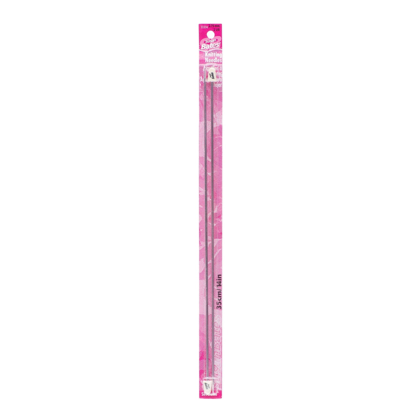 SB Silvalume 14" Single Point Knitting Needles