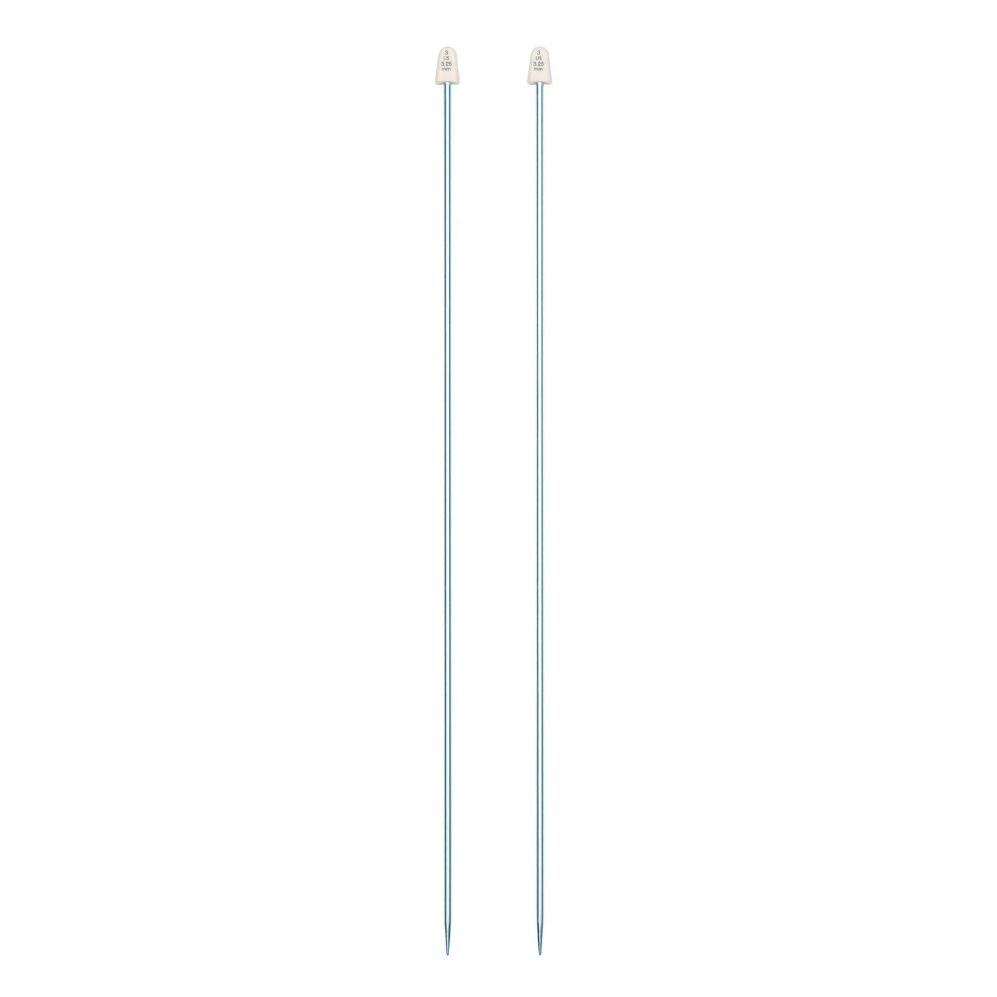 SB Silvalume 14" Single Point Knitting Needles