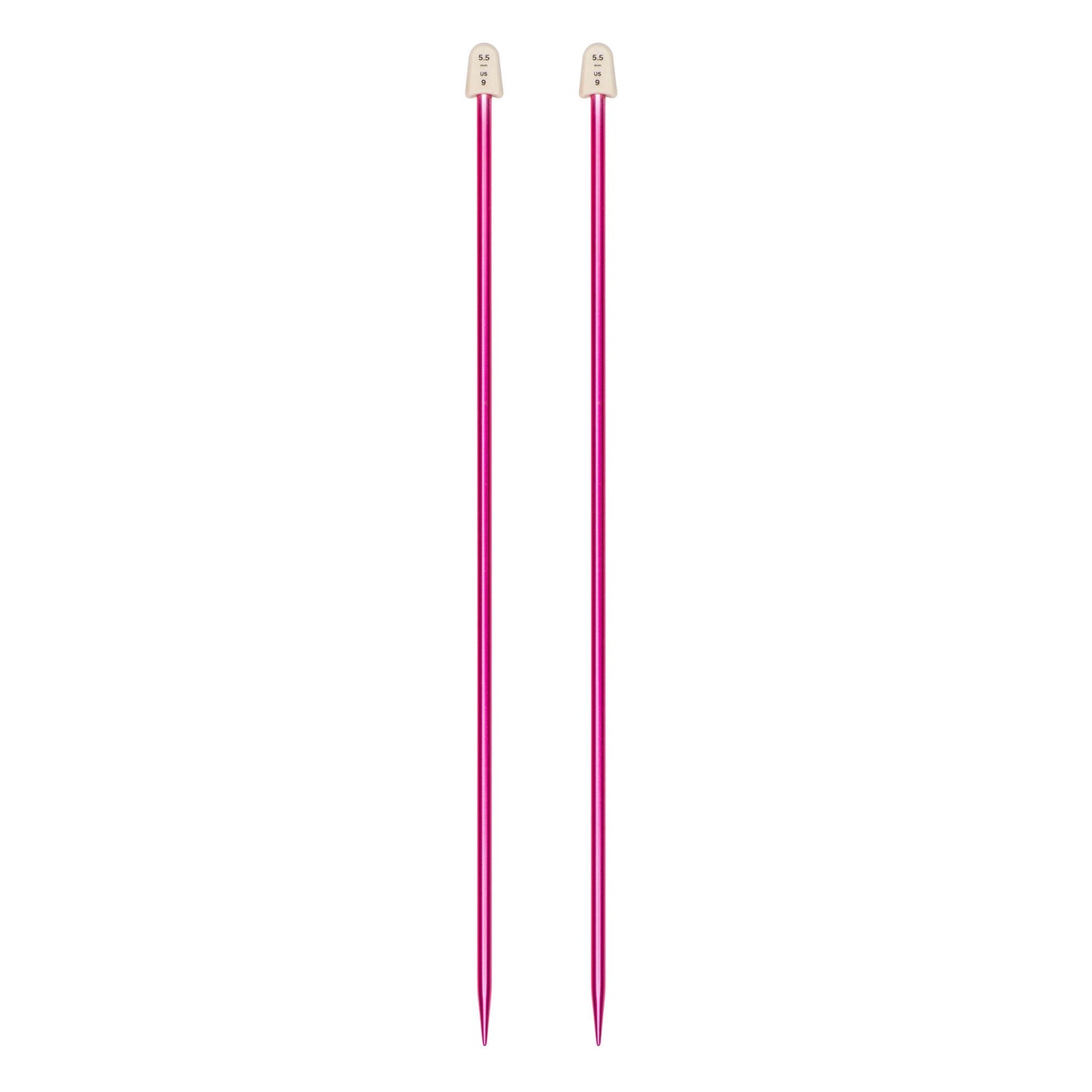 SB Silvalume 14" Single Point Knitting Needles