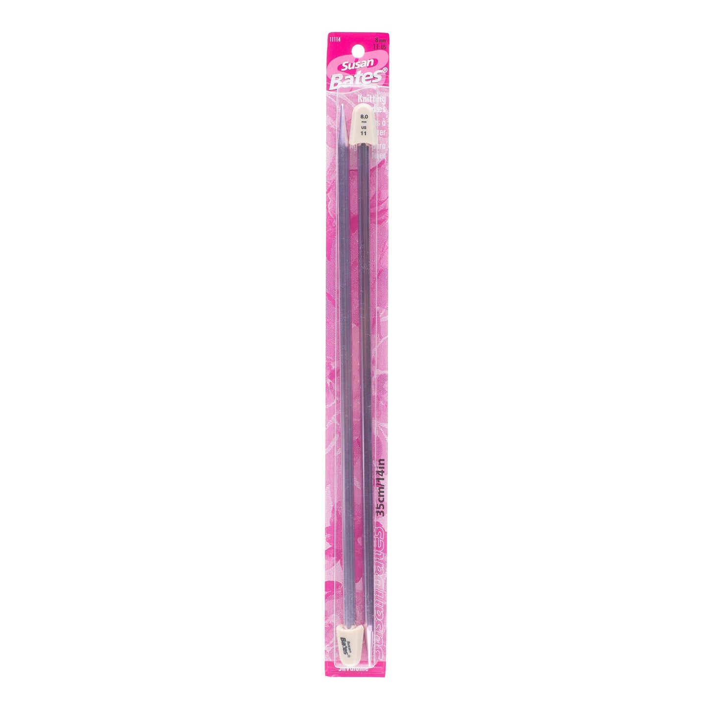 SB Silvalume 14" Single Point Knitting Needles