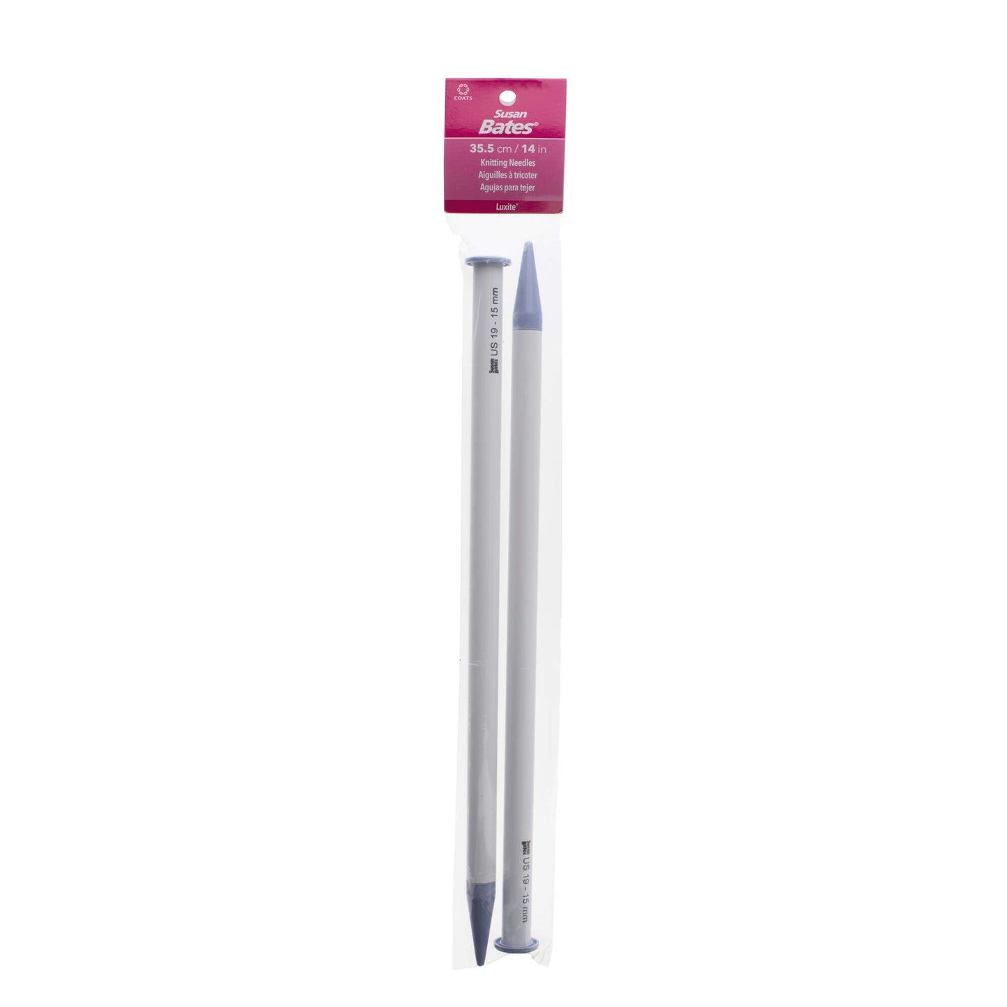 SB Luxite Jiffy 14" Single Point Knitting Needles