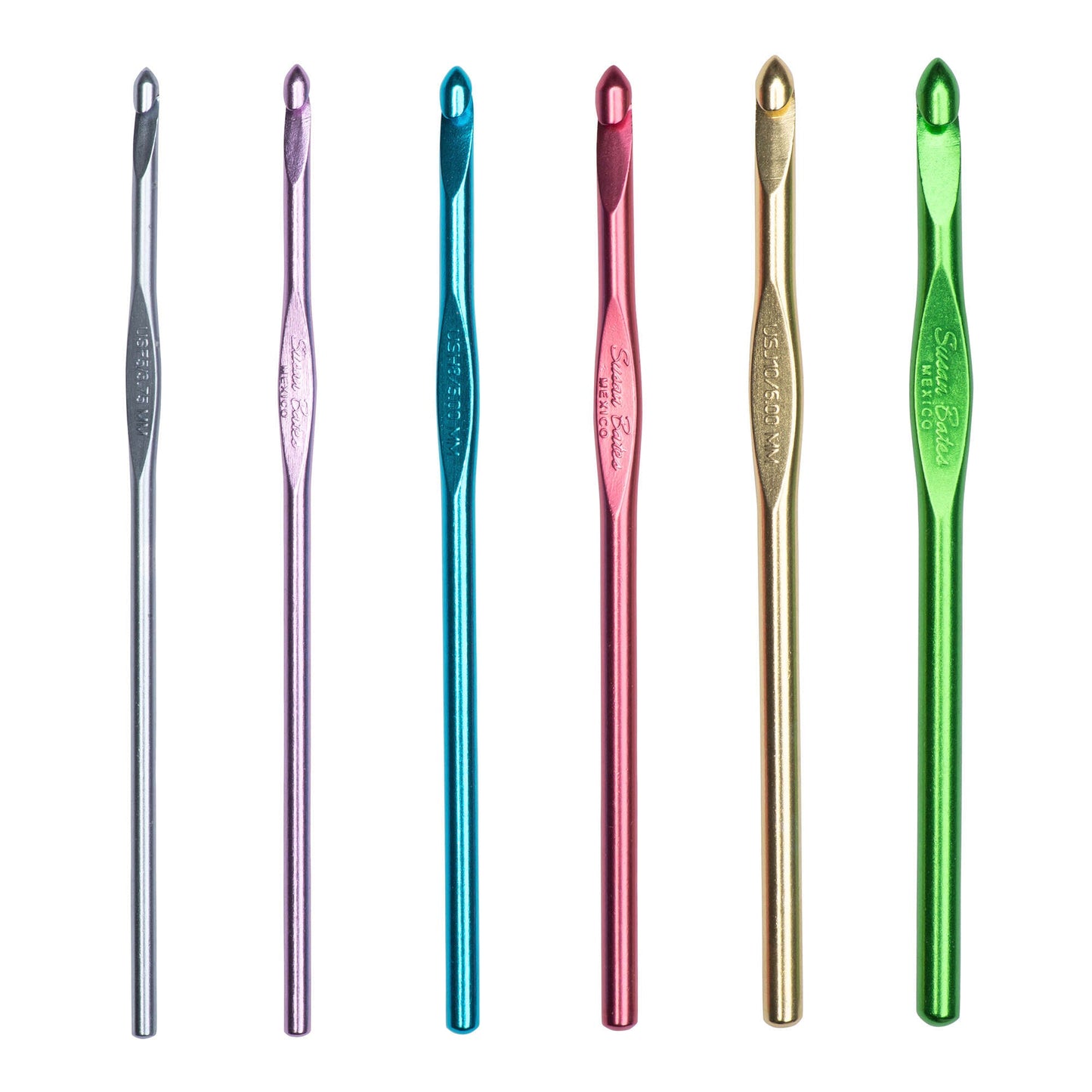 SB Silvalume Set of 6 Crochet Hooks