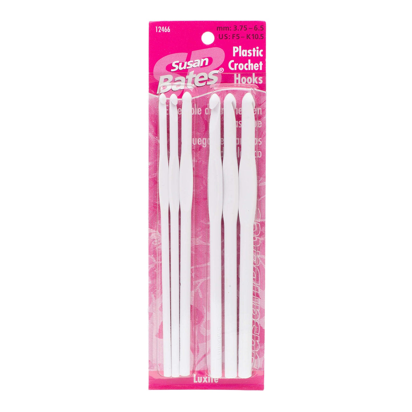 SB Luxite Set of 6 Plastic Crochet Hooks