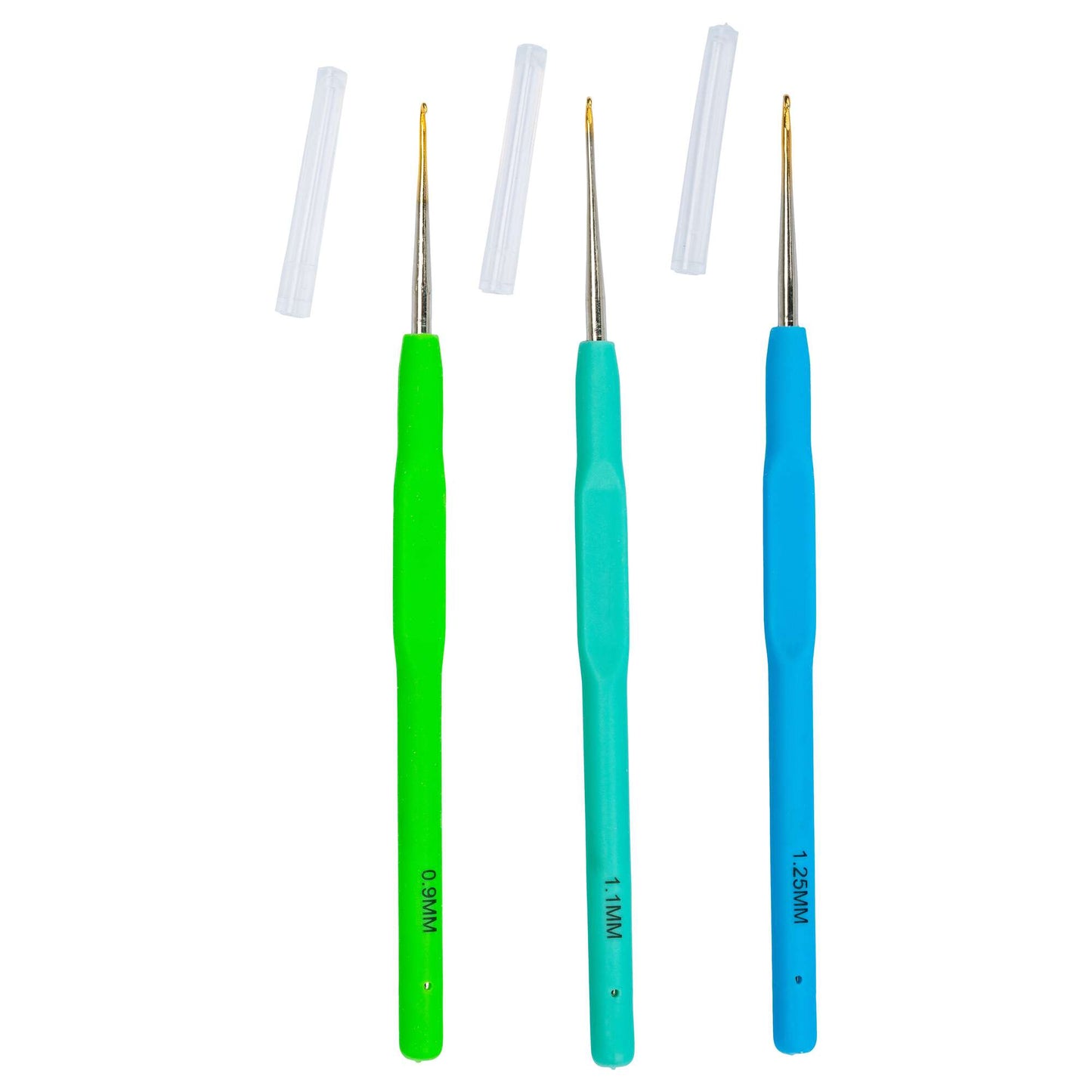 SB Soft Ergonomic Crochet Hook Set: Sizes 0.9, 1.1, 1.25 MM