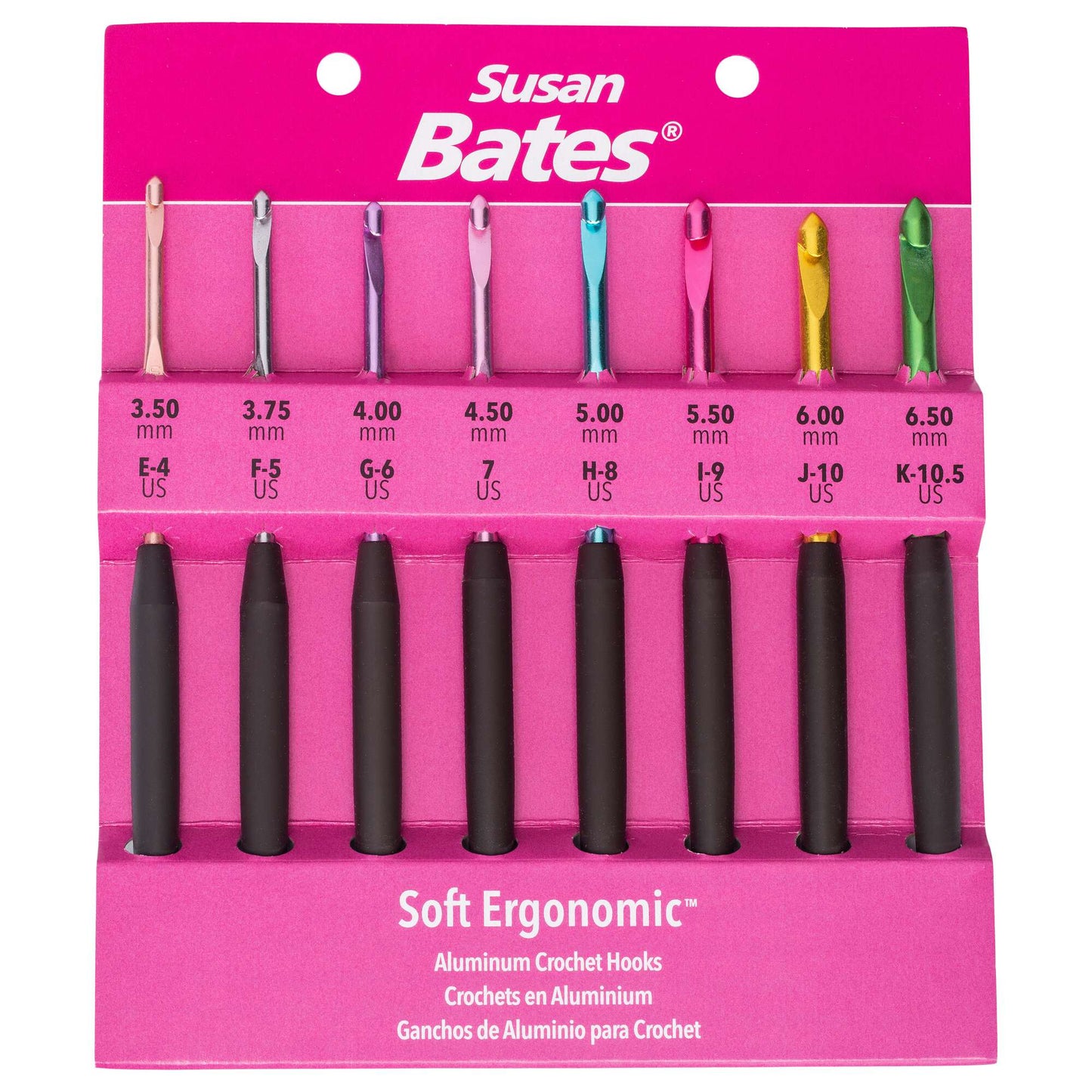 SB Soft Ergonomic Crochet Hook Set: Sizes E, F, G, 7, H, I, J, K