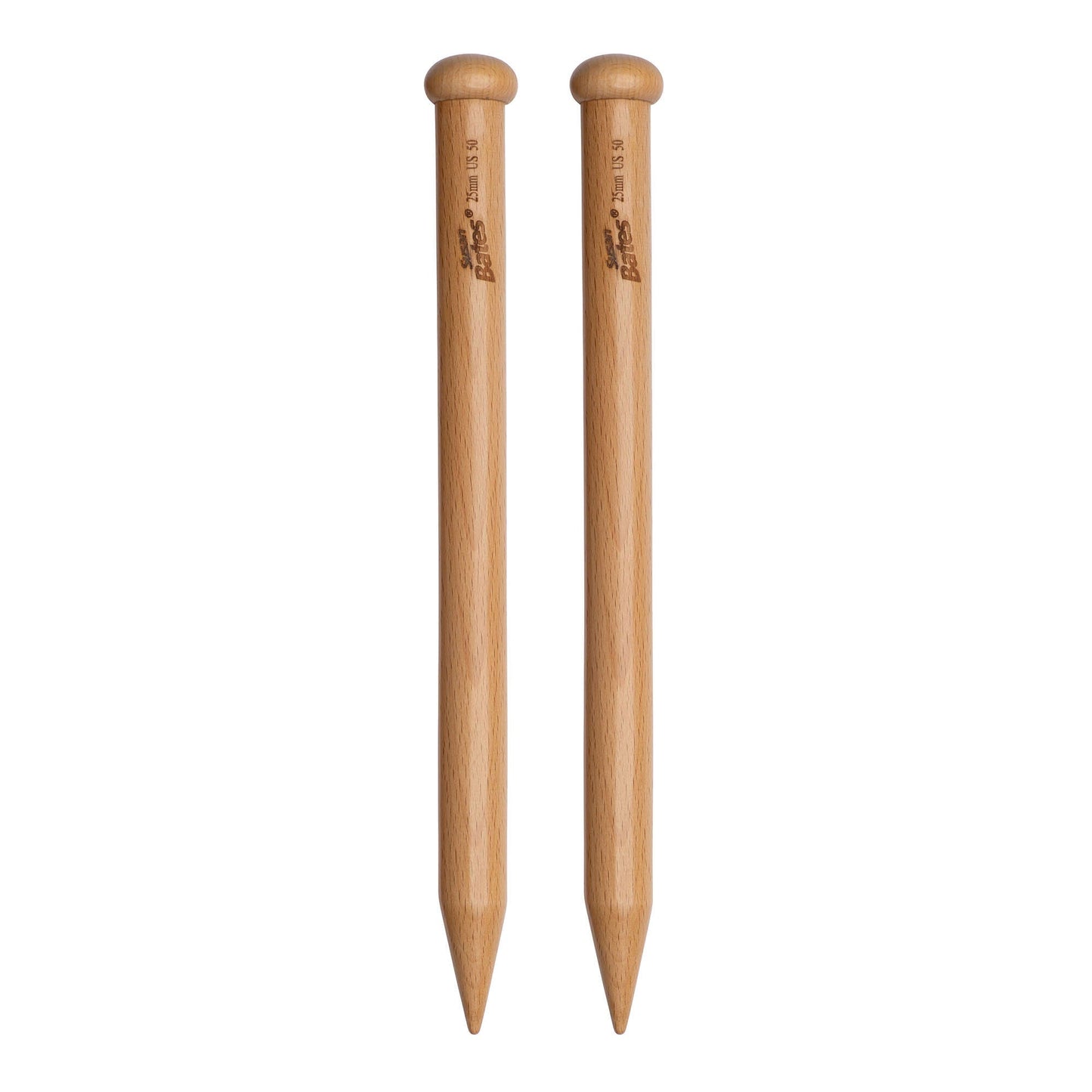 SB Xtreme Wood 14" Knitting Needles U.S. 50 (25 mm) - Clearance Items