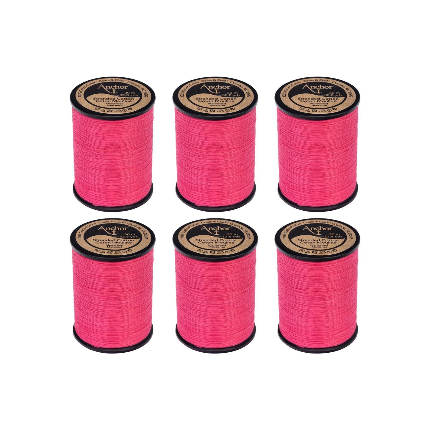 AN Spooled Cotton 30 Meters (6 Pack) - Clearance shades