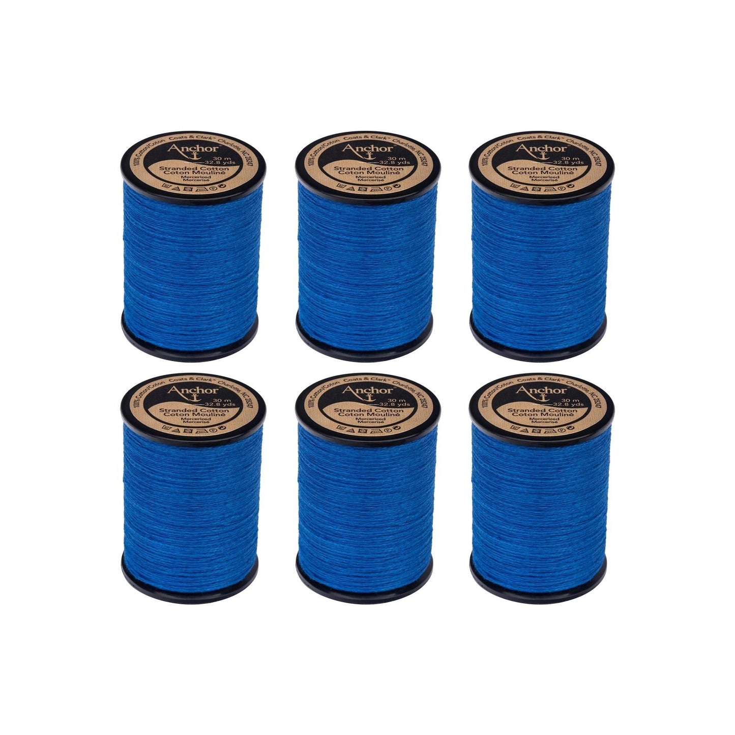 AN Spooled Cotton 30 Meters (6 Pack) - Clearance shades