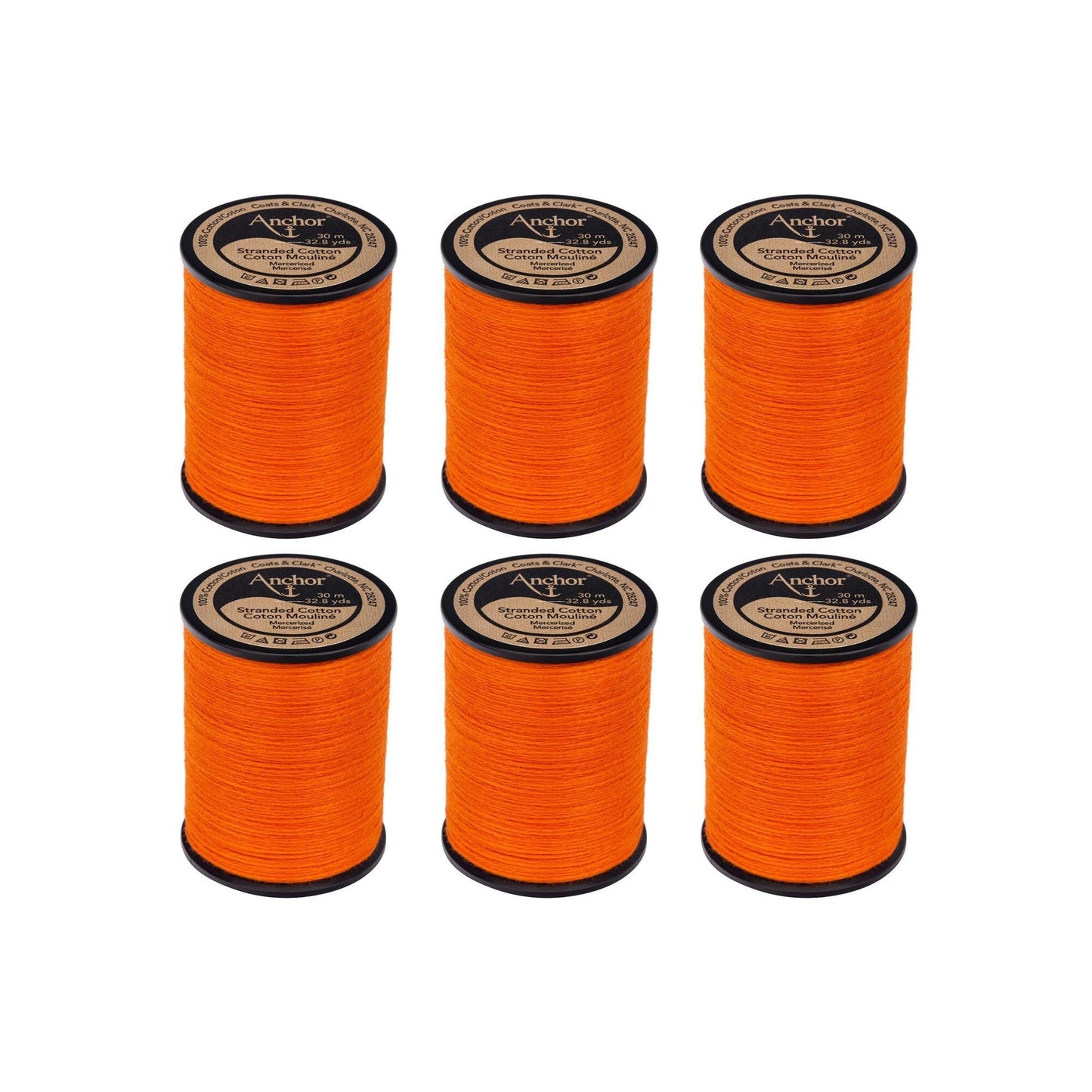 AN Spooled Cotton 30 Meters (6 Pack) - Clearance shades