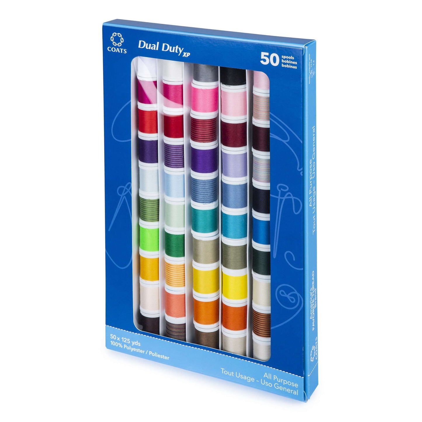 CC Dual Duty XP General Purpose Sewing Thread Set, 50 Spools