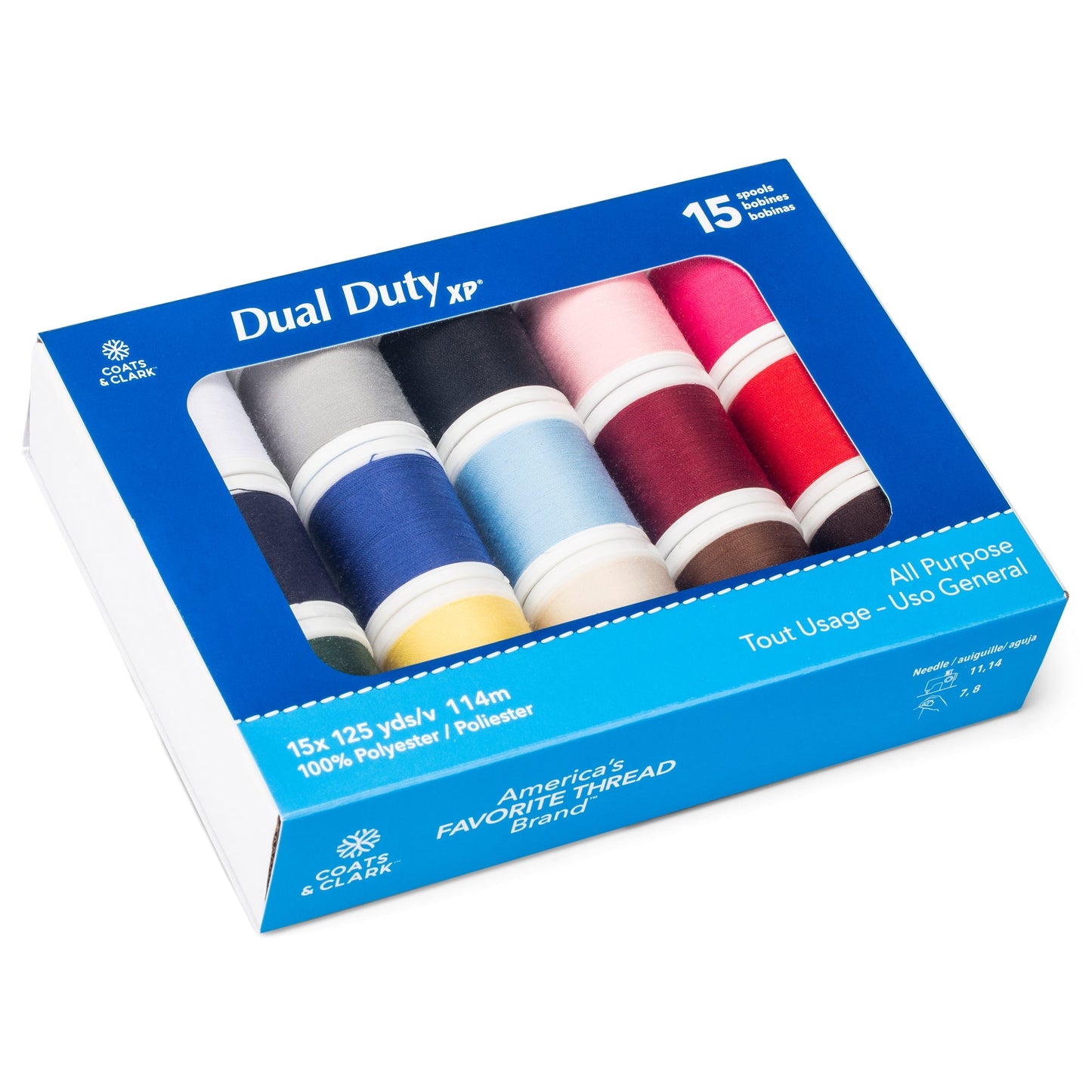 CC Dual Duty XP All Purpose Sewing Thread Set, 15 Spools