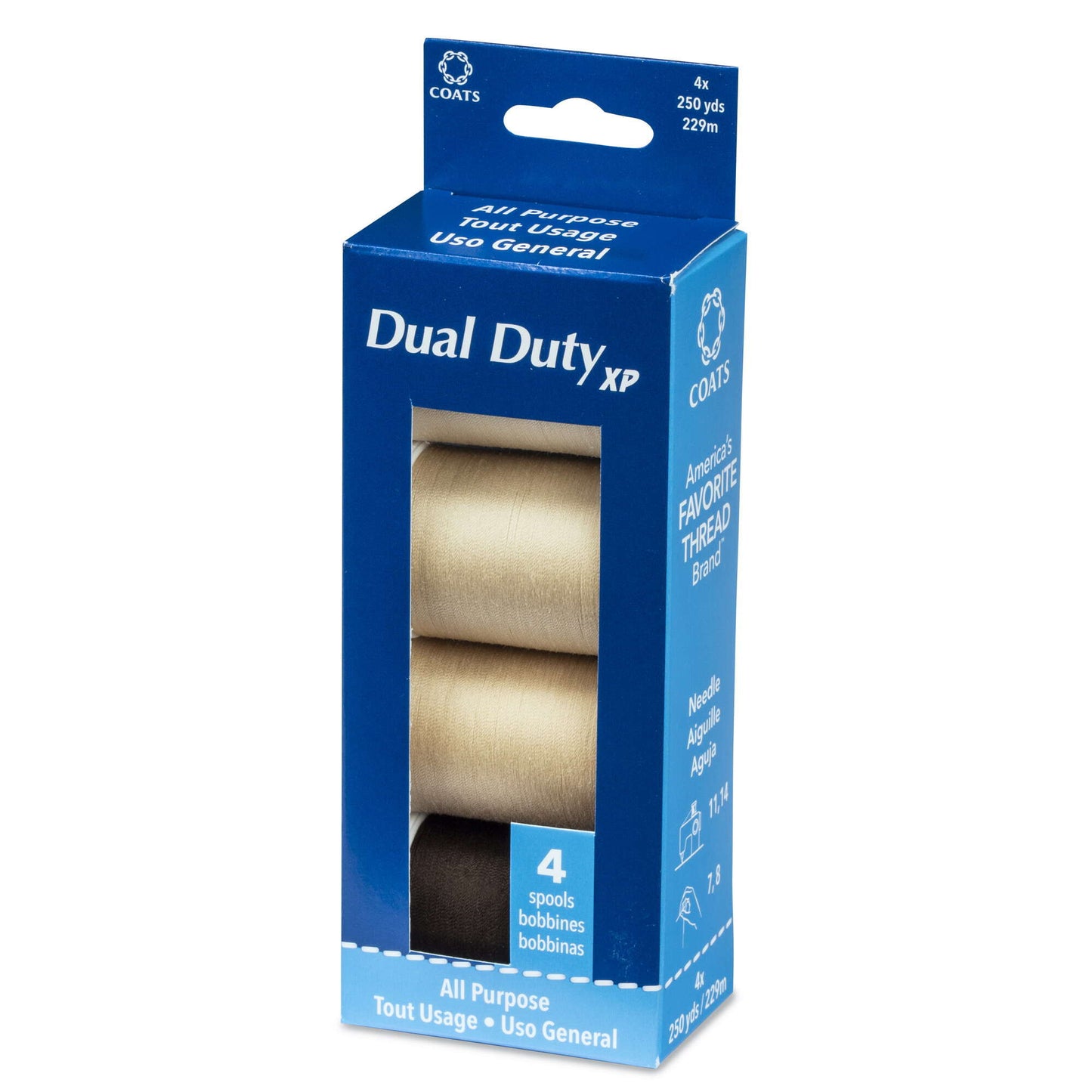 CC Dual Duty XP All Purpose Sewing Thread, 4 Spools - Clearance shades
