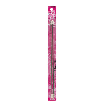 SB Silvalume 10" Single Point Knitting Needles