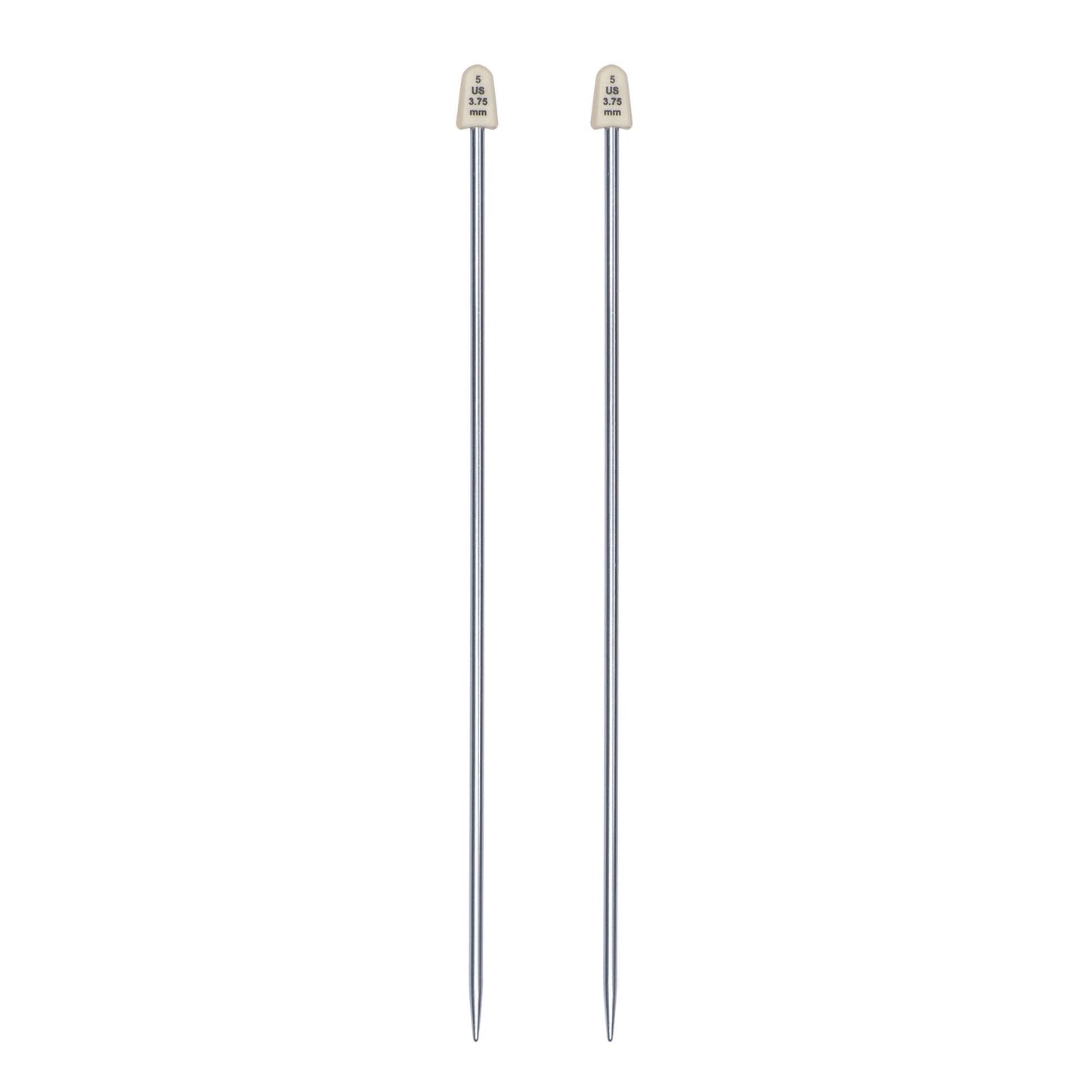 SB Silvalume 10" Single Point Knitting Needles