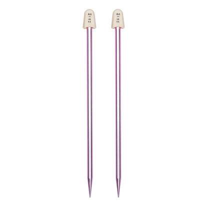 SB Silvalume 10" Single Point Knitting Needles