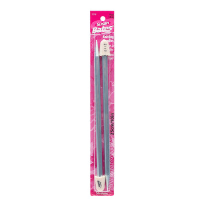 SB Silvalume 10" Single Point Knitting Needles