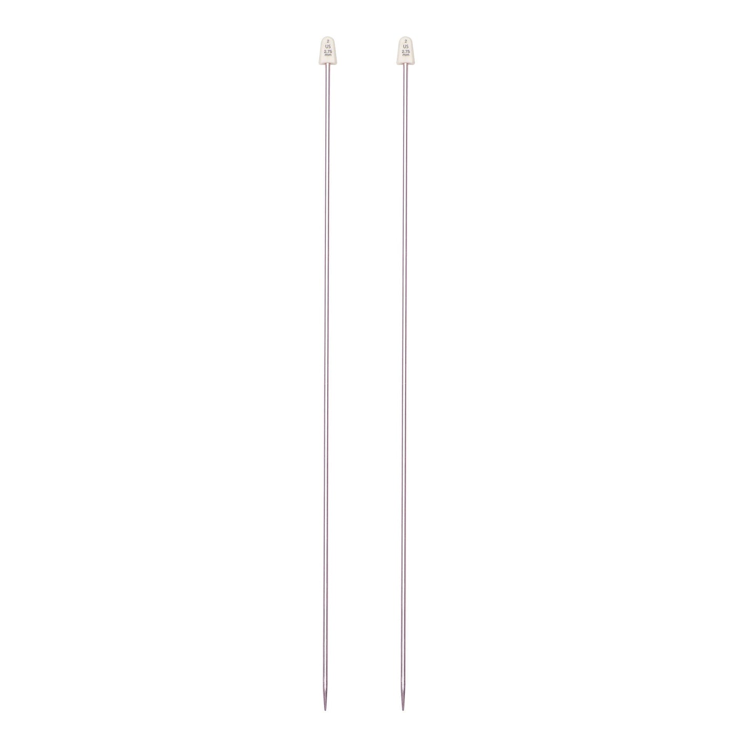 SB Silvalume 14" Single Point Knitting Needles