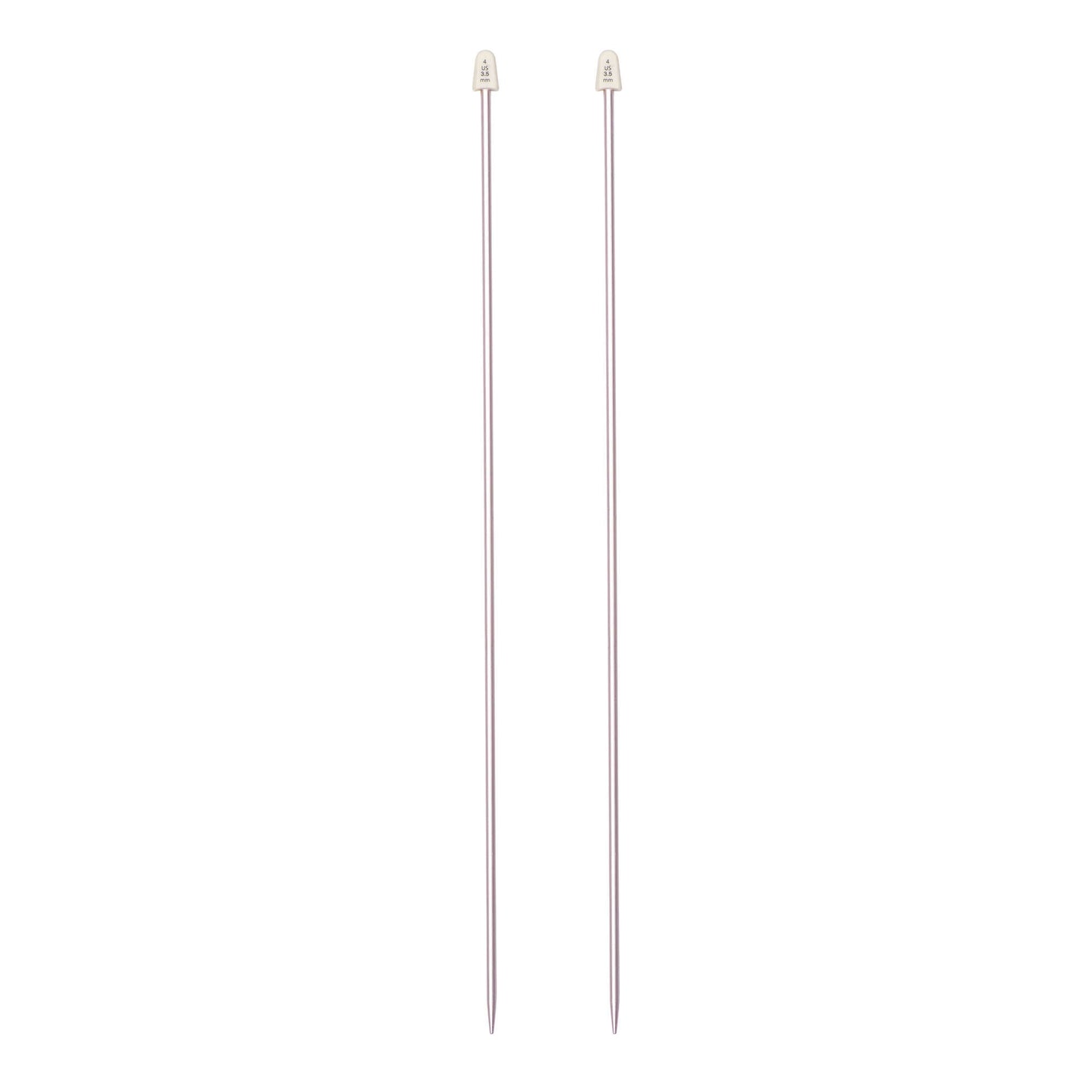 SB Silvalume 14" Single Point Knitting Needles