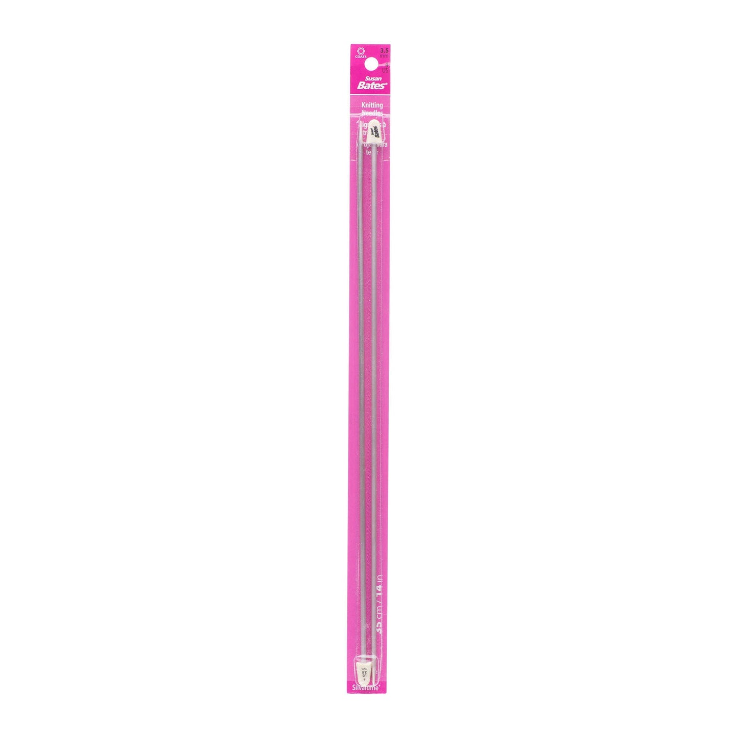 SB Silvalume 14" Single Point Knitting Needles