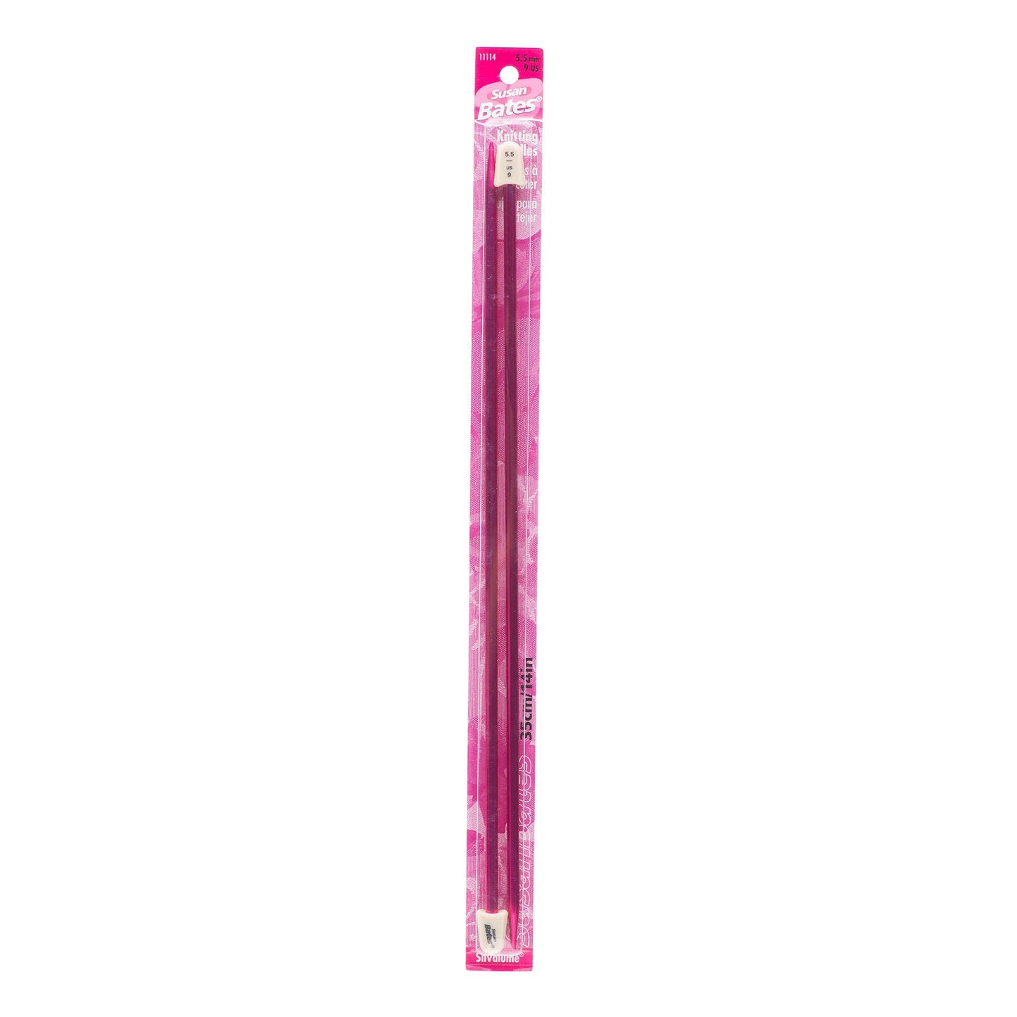 SB Silvalume 14" Single Point Knitting Needles