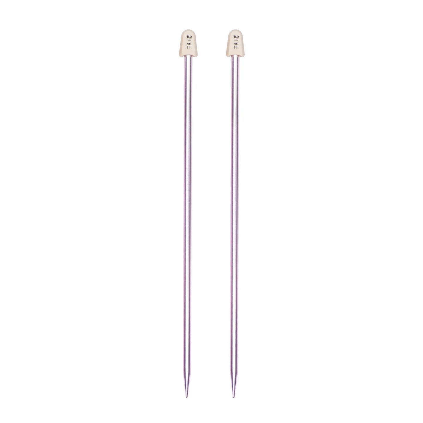 SB Silvalume 14" Single Point Knitting Needles