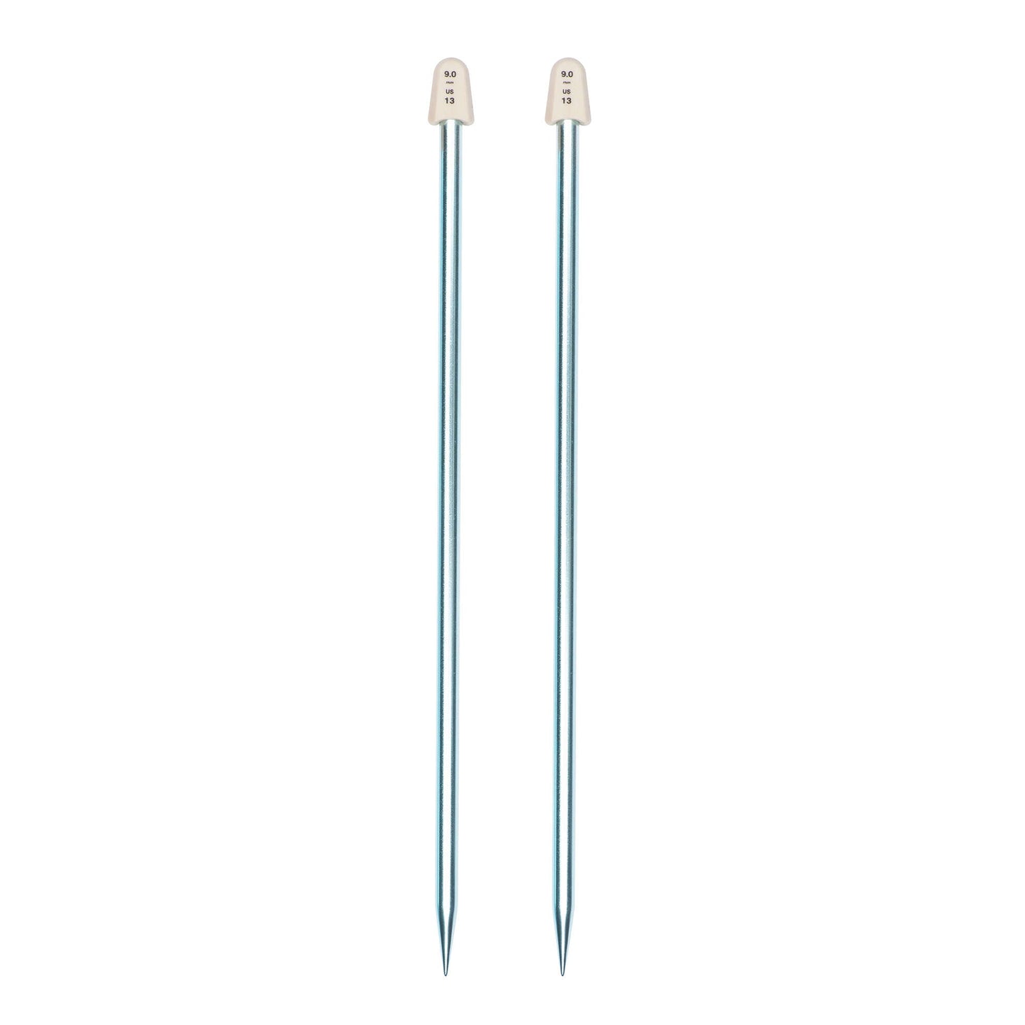 SB Silvalume 14" Single Point Knitting Needles