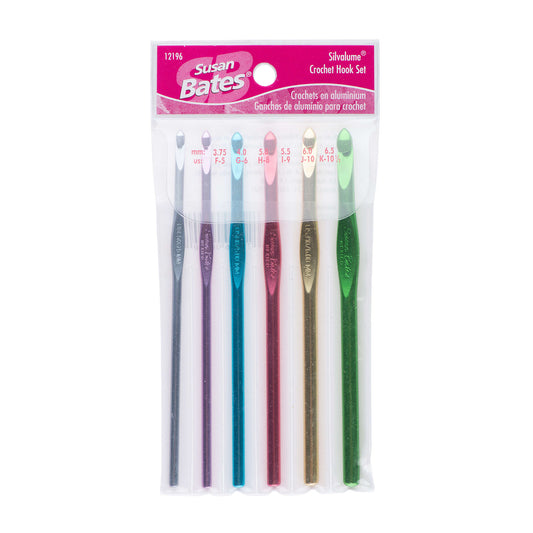 SB Silvalume Set of 6 Crochet Hooks