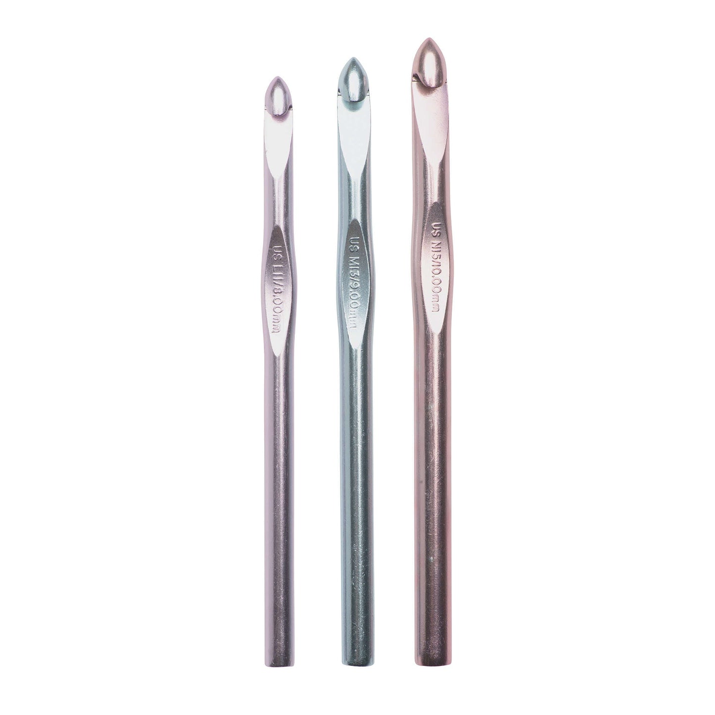 SB Silvalume Set of 3 Crochet Hooks