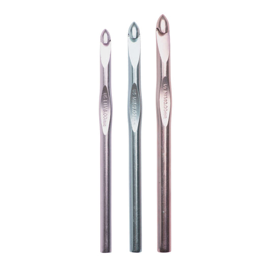 SB Silvalume Set of 3 Crochet Hooks