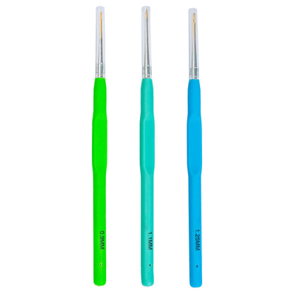 SB Soft Ergonomic Crochet Hook Set: Sizes 0.9, 1.1, 1.25 MM