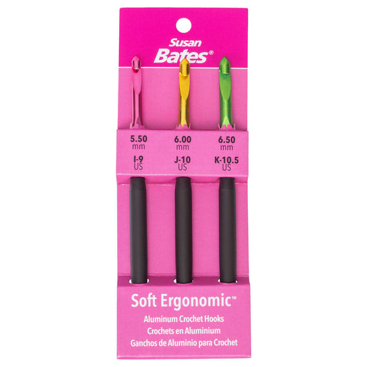 SB Soft Ergonomic Crochet Hook Set: Sizes I, J, K