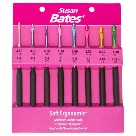 SB Soft Ergonomic Crochet Hook Set: Sizes E, F, G, 7, H, I, J, K
