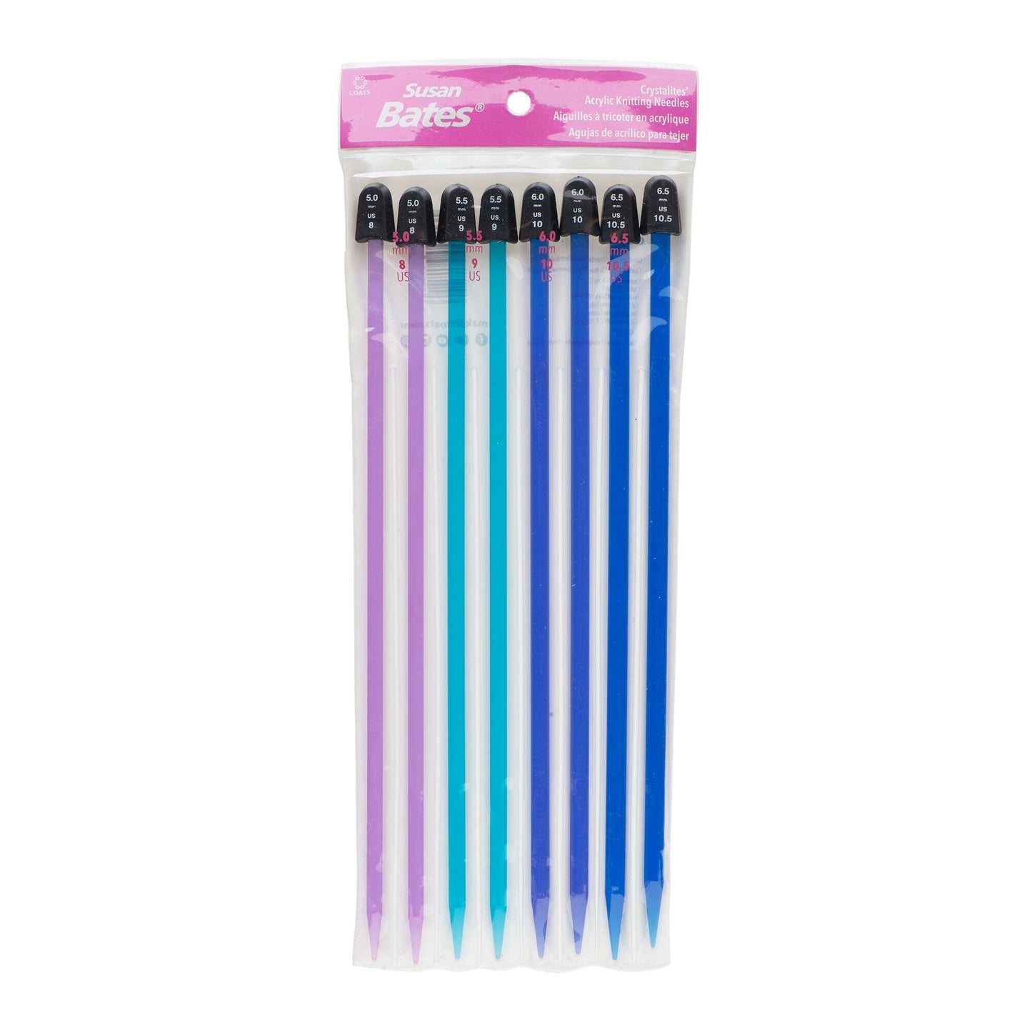 SB Crystalites Set of 4, 10" Knitting Needles