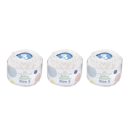 AL Baby Shower Crochet Thread Size 3 (3 Pack) - Clearance shades