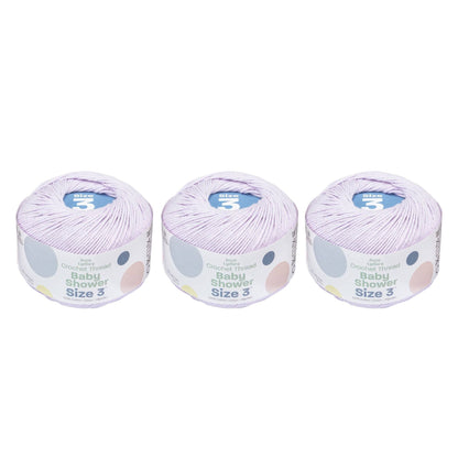 AL Baby Shower Crochet Thread Size 3 (3 Pack) - Clearance shades
