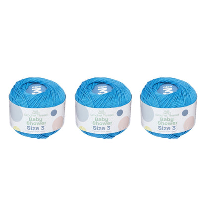 AL Baby Shower Crochet Thread Size 3 (3 Pack) - Clearance shades