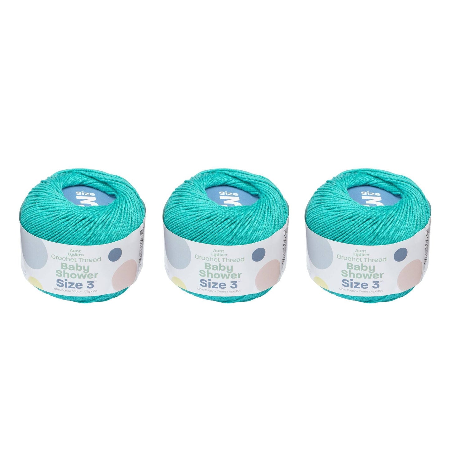 AL Baby Shower Crochet Thread Size 3 (3 Pack) - Clearance shades