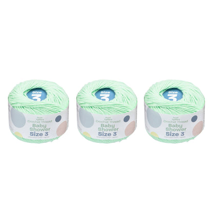 AL Baby Shower Crochet Thread Size 3 (3 Pack) - Clearance shades
