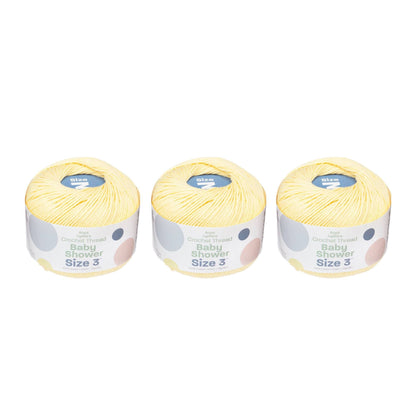 AL Baby Shower Crochet Thread Size 3 (3 Pack) - Clearance shades