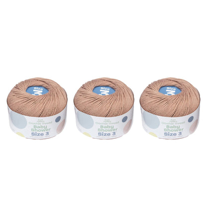 AL Baby Shower Crochet Thread Size 3 (3 Pack) - Clearance shades