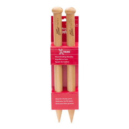 SB Xtreme Wood 14" Knitting Needles U.S. 50 (25 mm) - Clearance Items
