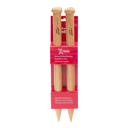 SB Xtreme Wood 14" Knitting Needles U.S. 50 (25 mm) - Clearance Items