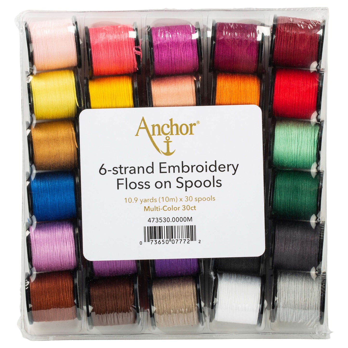 AN Embroidery Floss on Spools, 30 Pack