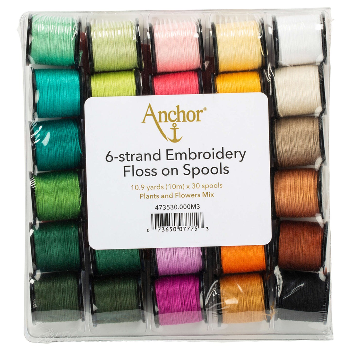 AN Embroidery Floss on Spools, 30 Pack